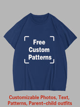Customized Plus Size T-shirt (You Can Upload Pictures, Text, Logo, Etc. To Customize Your Interesting T-shirt)